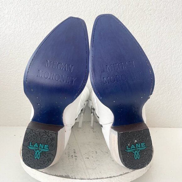 Lane MEGAN MORONEY Cowboy Boots Smokeshow Womens 9.5 White Western Cowgirl Tall - Picture 10 of 14